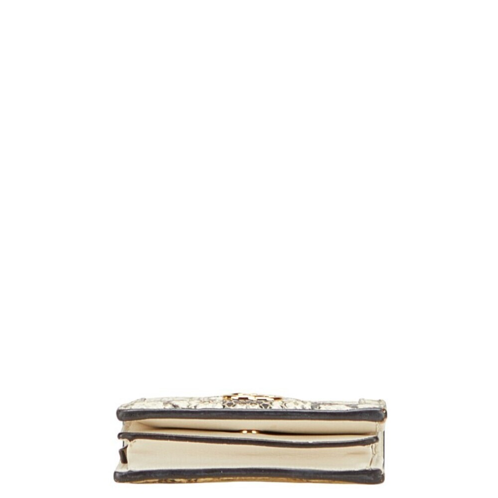 Gucci Ophidia GG Python Bi fold Compact Wallet Wh… - image 3
